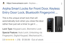 arpha fingerprint door lock