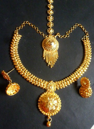 22K Gold Plated Indian Wedding 8'' Long 
