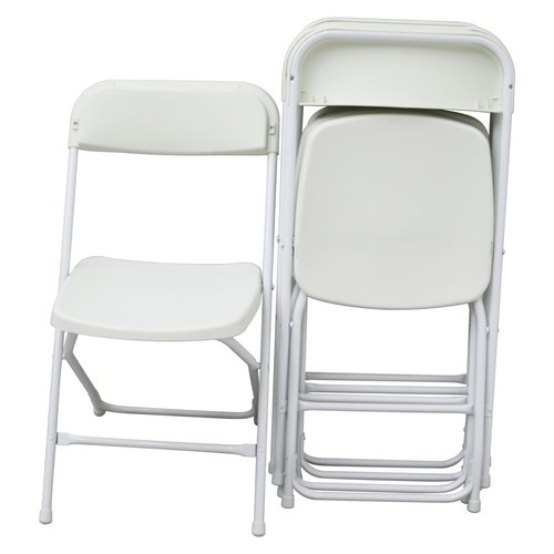 Enhanced Plastic Folding Chairs Wedding Party Event Stackable Dining Chair White - Picture 11 of 22