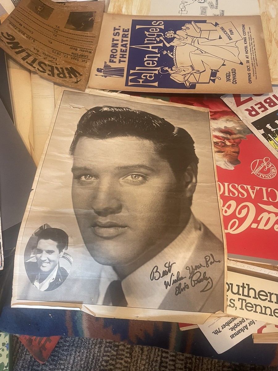 Elvis Presley Autograph Poster 1950s 18” X 25” | eBay
