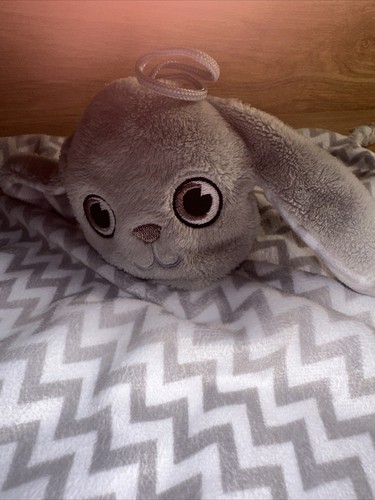 Booginhead Peluche Coniglietto Coniglio Lovey Coperta di Sicurezza Grigio Chevron 12" Succhietto - Foto 5 di 11