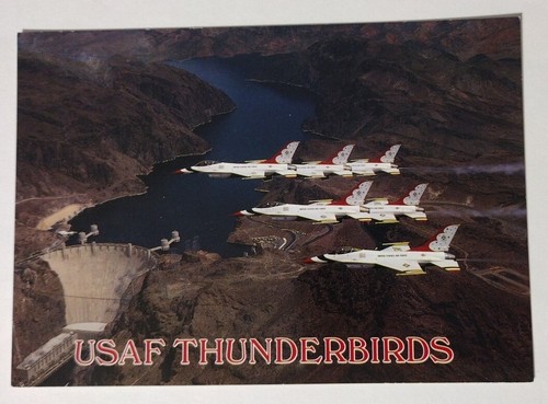 USAF Thunderbirds Over Hoover Dam Continental Postcard UNP - Imagen 1 de 2
