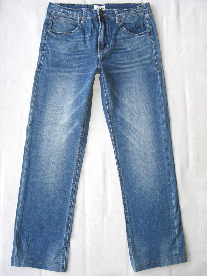 Hudson Jeans Boys Relaxed Straight Sz 16 Blue Distressed + Stretch L26 - Image 4 of 4
