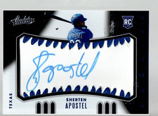 2021 Absolute Rookie Baseball Material Signature Blue #115 Sherten Apostel 37/50