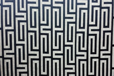 54" w NAVY Chenille Geometric Upholstery Drapery fabric by the yard Trillium 101