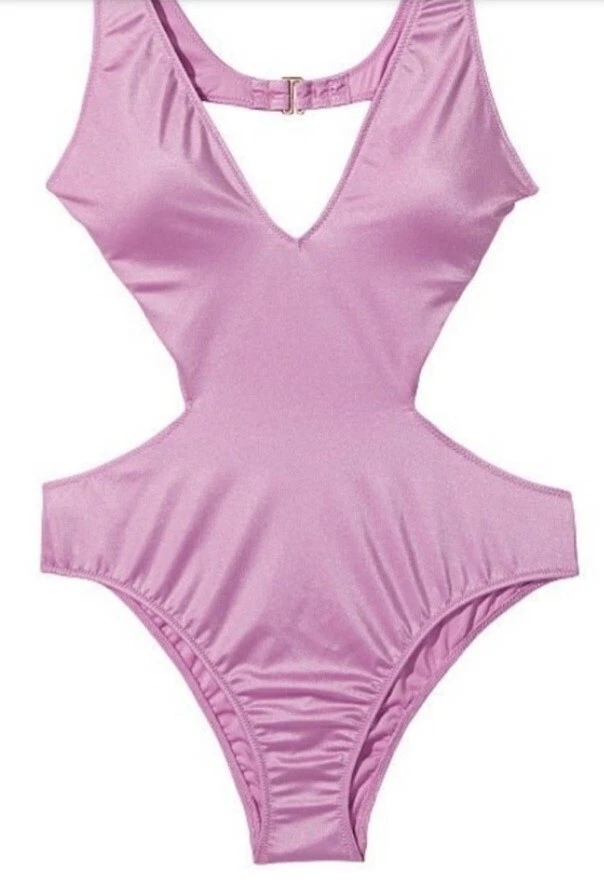 Купальник Victorias Secret размер S розовый с вырезом Lagos широкий ремень бикини цельный - Изображение 3 из 4