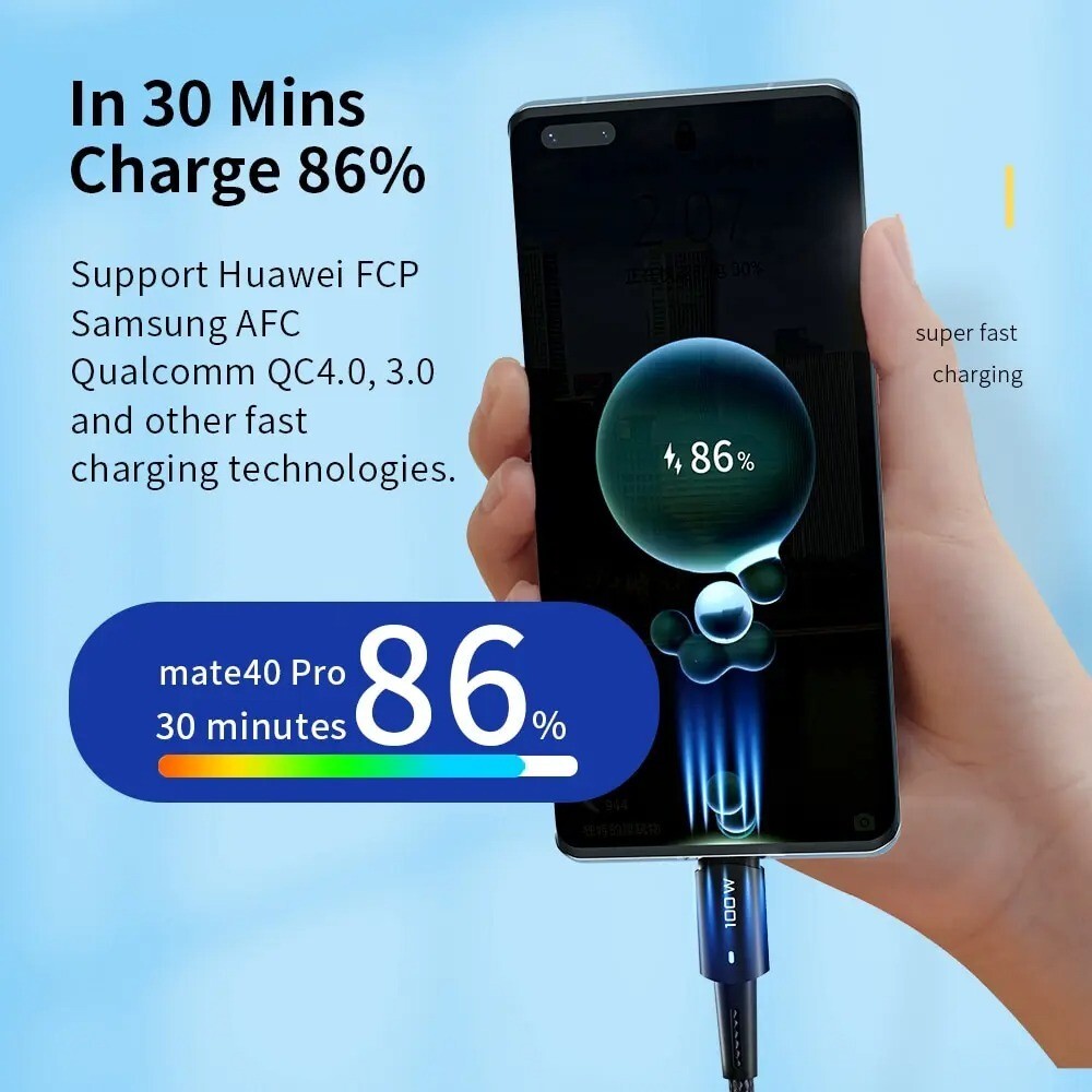 Cavo USB C USB C Nylon Intrecciato 3,5A Ricarica Veloce Massimo 60W Lunga 1 Metro