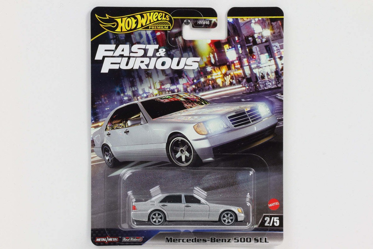 ミニカー Hot Wheels Mercedes-Benz 500 SEL 1:64 Hot Wheels Premium Mercedes-Benz 500 SEL Furious Tokyo