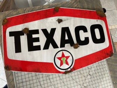 Antique style porcelain look Texaco dealer service gas station