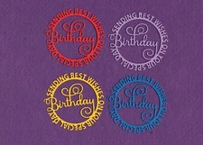 SENDING BEST WISHES BIRTHDAY die cuts scrapbook cards