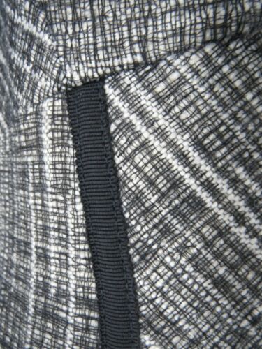 Charles Chang Lima Vestido talla 6 S sin mangas Black Gray Tweed Empire Midi Sheath - Imagen 6 de 12