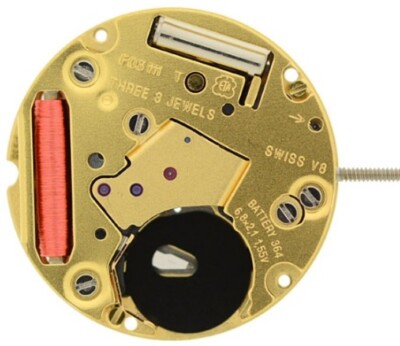 Watch Movement Quartz ETA F03.111 HCP3  Date at 3 Position 3 Hands Height 4.5mm