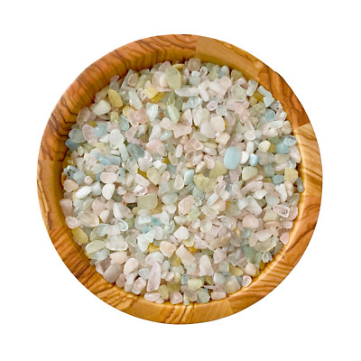 Morganite Tumbled Gemstone Chips, Polished Mini Stones 5-8mm, Wholesale Bulk