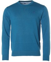 Kitaro Herren Pullover Strick Rundhals Basic Petrol M K7516