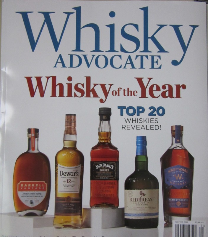 Whisky Advocate Whisky of the Year Peated Scotch Wheat Winter 2022 March 2023