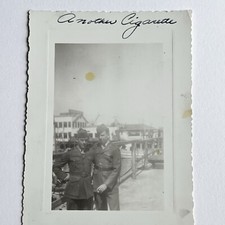 Vintage Snapshot Photograph Military US Army Men Smoking “Another Cigarette”