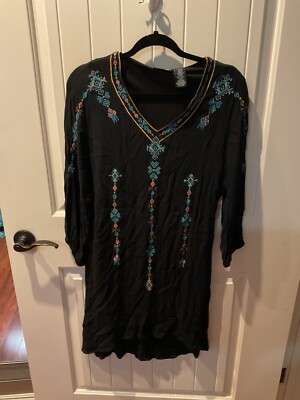 wrangler black dress Wrangler Women's Retro Black Party Fringe Dress