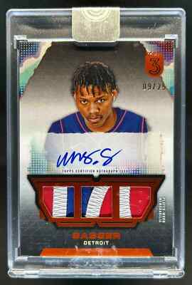2023-24 Topps 3 Marcus Sasser Rookie Patch Auto Jersey RC RPA Bronze #09/25 #120