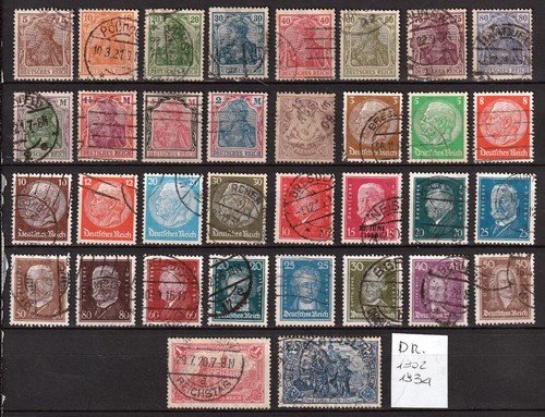 Deutsches Reich 1902-34 Lot 34 Values Used.