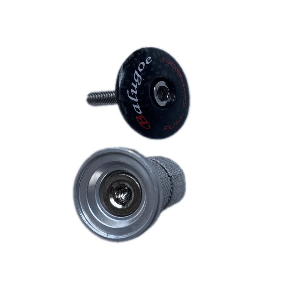 Auriculares Bicicleta Vástago Expansor Tapa Superior Carbono Aluminio 1-1/8" Cubierta Horquilla Sin Rosca Foto 2 de 4
