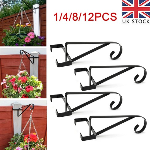 112 Pcs Metal Hanging Basket Brackets For Concrete Fence H Post Coated