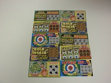 10 FAKE PHONY LOTTERY TICKETS SCRATCHERS ALL 5K- 10K WINNERS JOKE GAG PRANK