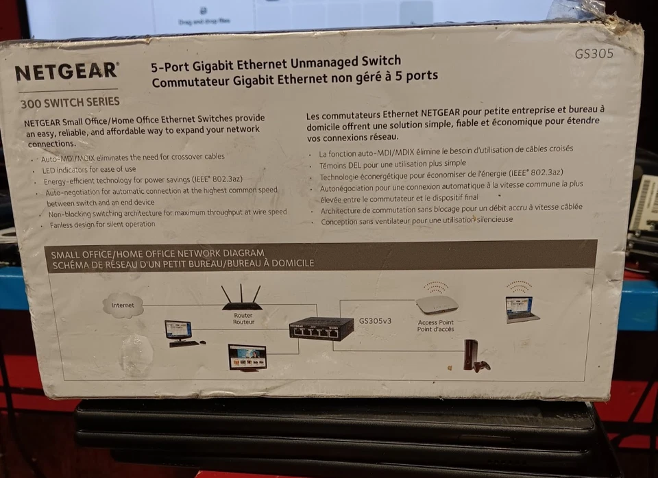 NETGEAR GS305-300PAS 5-port Gigabit Ethernet Unmanaged Switch (GS305) - Image 2 of 2