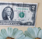 $2 Dollar Bil Fancy Serial Number  A Run of 3s (30433330) - 1976 — photo 3