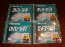 Sealed Lot of 4 Memorex DVD-RW 4.7 GB 1X - 2X or 120 Minute Video
