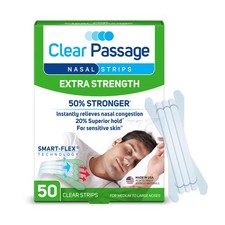 Clear Passage Nasal Strips, Clear Extra Strength, 50 Count