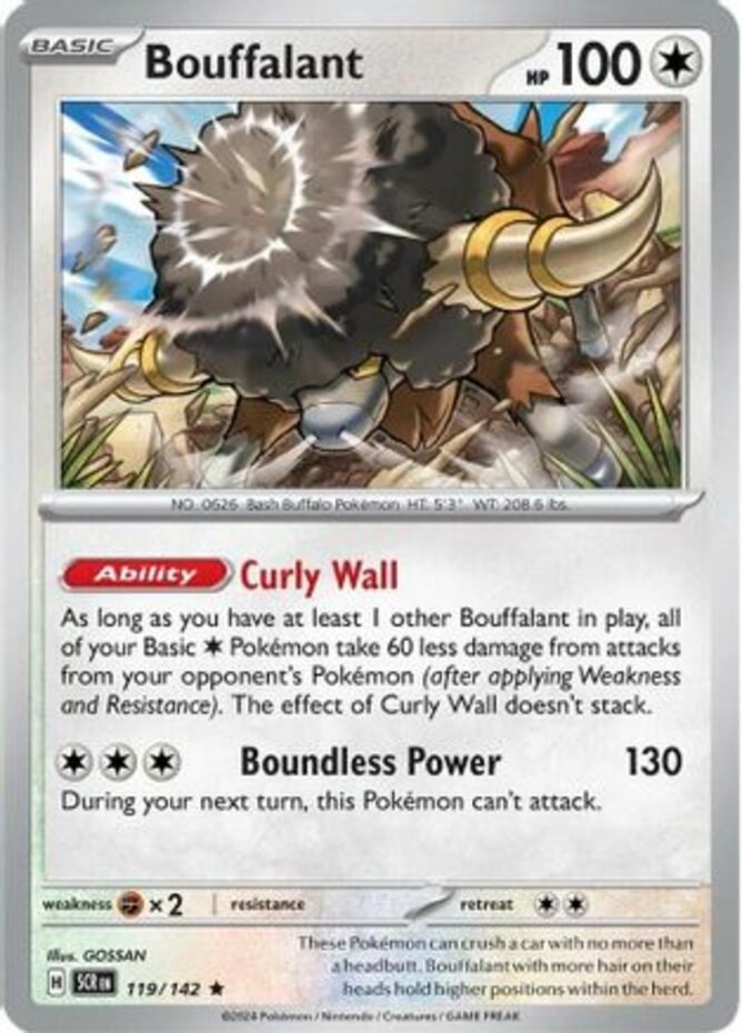 Bouffalant - 119/142 - Holo Rare (Near Mint) Stellar Crown - Colorless Pokémon