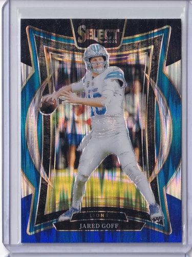 2024 Panini Select - Concourse Jared Goff #36 Black &amp; Blue Shock Prizm