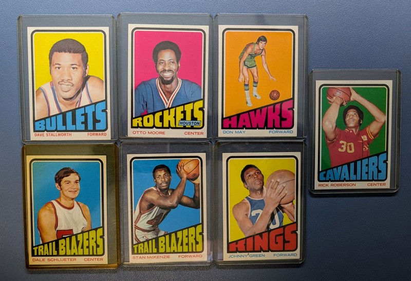 1972-73 Topps Basketball Lot of 7 Cards Green May Stallworth Roberson Vintage