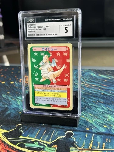 PSA 5 Dragonite 149 Pokemon Topsun Japanese 1997 Green Back