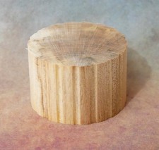 Fluted Sycamore Wood Display Plinth / Base. 60mm top diameter