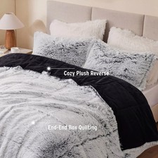 Intelligent Design Malea Shaggy Faux Fur Comforter Mini Set TWIN/TWIN XL NEW!