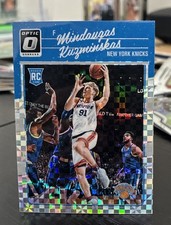 2016-17 Donruss Optic - Mindaugas Kuzminskas #194 Checkerboard Prizm RC Knicks