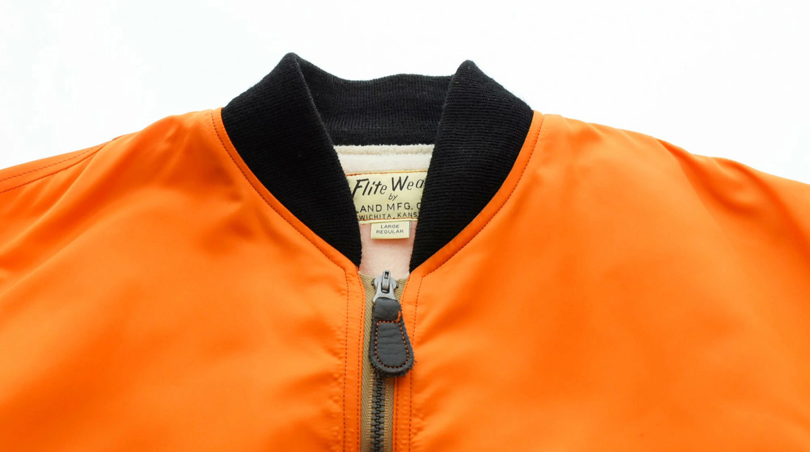 Buzz Rickson's L2B Flight Jacket Orange Nylon Siz… - image 3