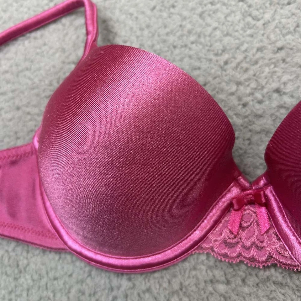 Sutiã Wonderbra 34C sutiã push up 7234 cetim push up underwire rosa - Imagem 3 de 4