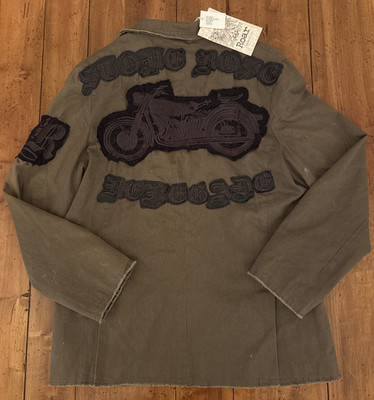 RARE! Roar Stone Rose Renegade Motorcycle Blazer Olive Color Medium New with Tag
