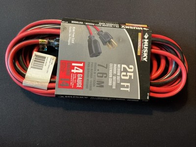Extension Cord Husky 25 Ft. 14/3 Medium Duty Indoor/Outdoor 