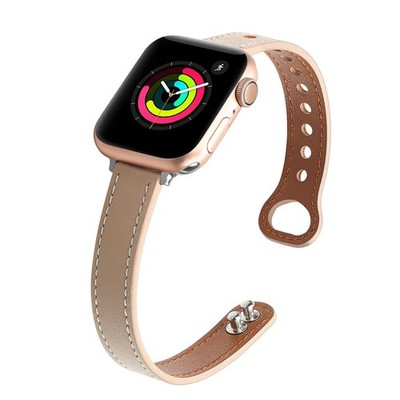 Worryfree Gadgets Leather Thin Bands for Apple Watch 38mm 40mm 41mm iWatch
