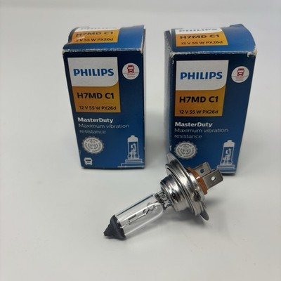 NIB Phillips H7MD C1 2-Pack Master Duty H7 MD Headlight Bulb 12 V 55 W PX26d