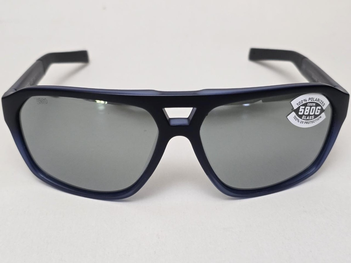 NewCosta Del Mar siren polarized glass 580 lenses COSTA DEL MAR black/blue mirror SALINA polarized 580G  main image 4