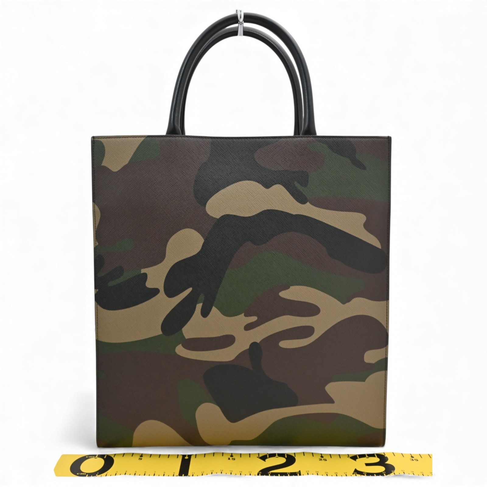Auth Celine Medium Vertical Cabas Camouflage Hand… - image 2
