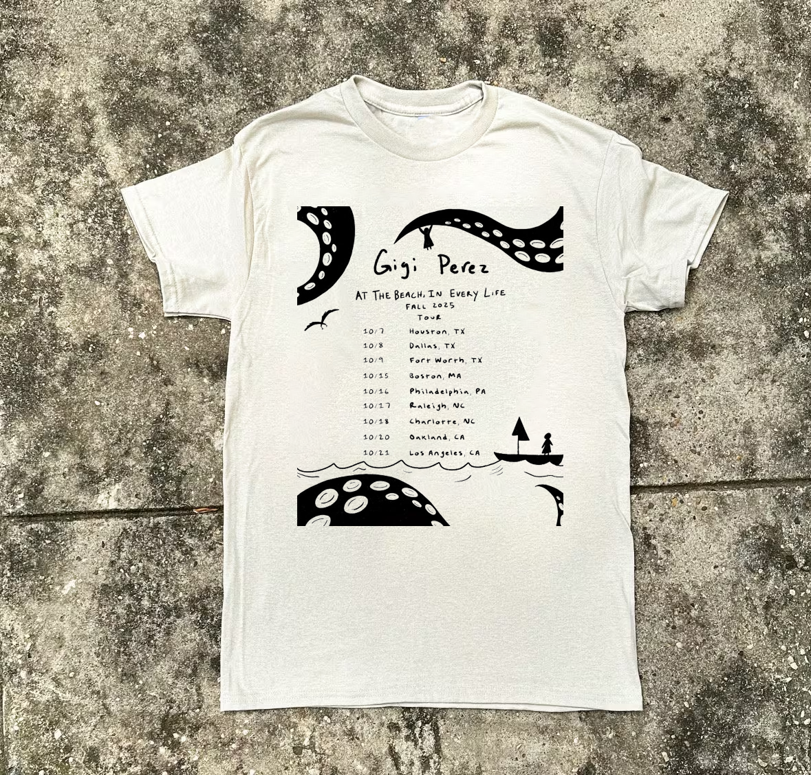 Gigi Perez At the Beach, in Every Life Tour Collection All Size T-shirt QT877