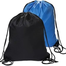 Drawstring Gym Bag Sports Backpack Lightweight Waterproof Sack Travel School Bag