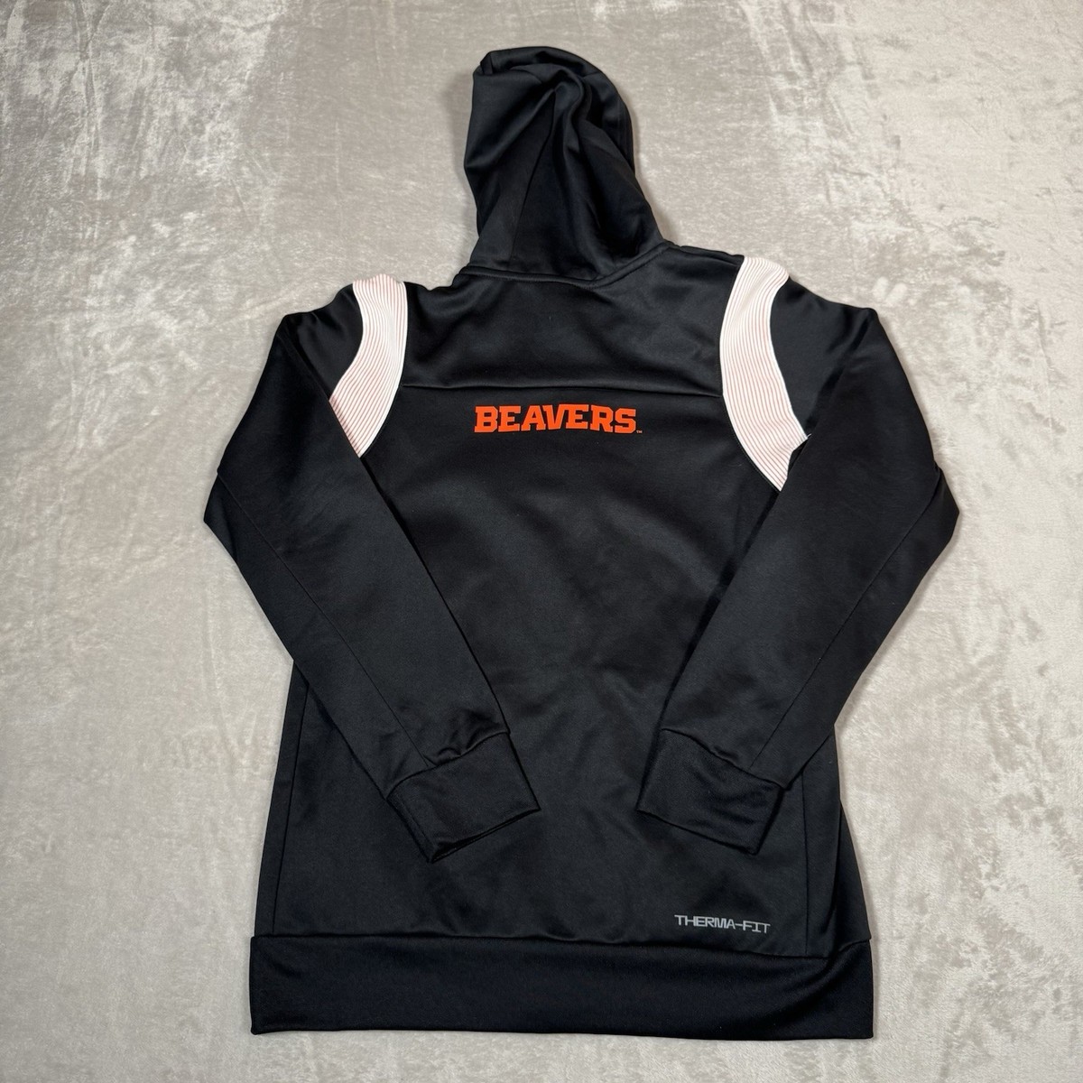 Oregon State Beavers Hoodie Mens Small Black Orange Full Zip NCAA