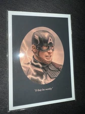 Rory Kurtz Marvel Captain America If They Be Worthy Variant Movie Art Print 5x7