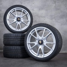 Porsche 997 Winterräder 19 Zoll GT3 Felgen 99736215795 99736216390 silber glanz